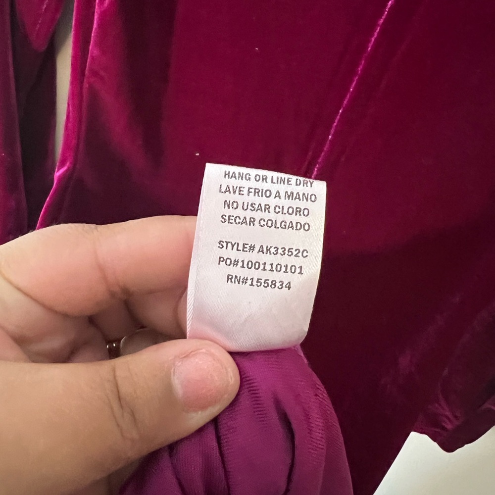 Akira Velvet Mick Neck Long Sleeve Midi Dress - Picture 7 of 7